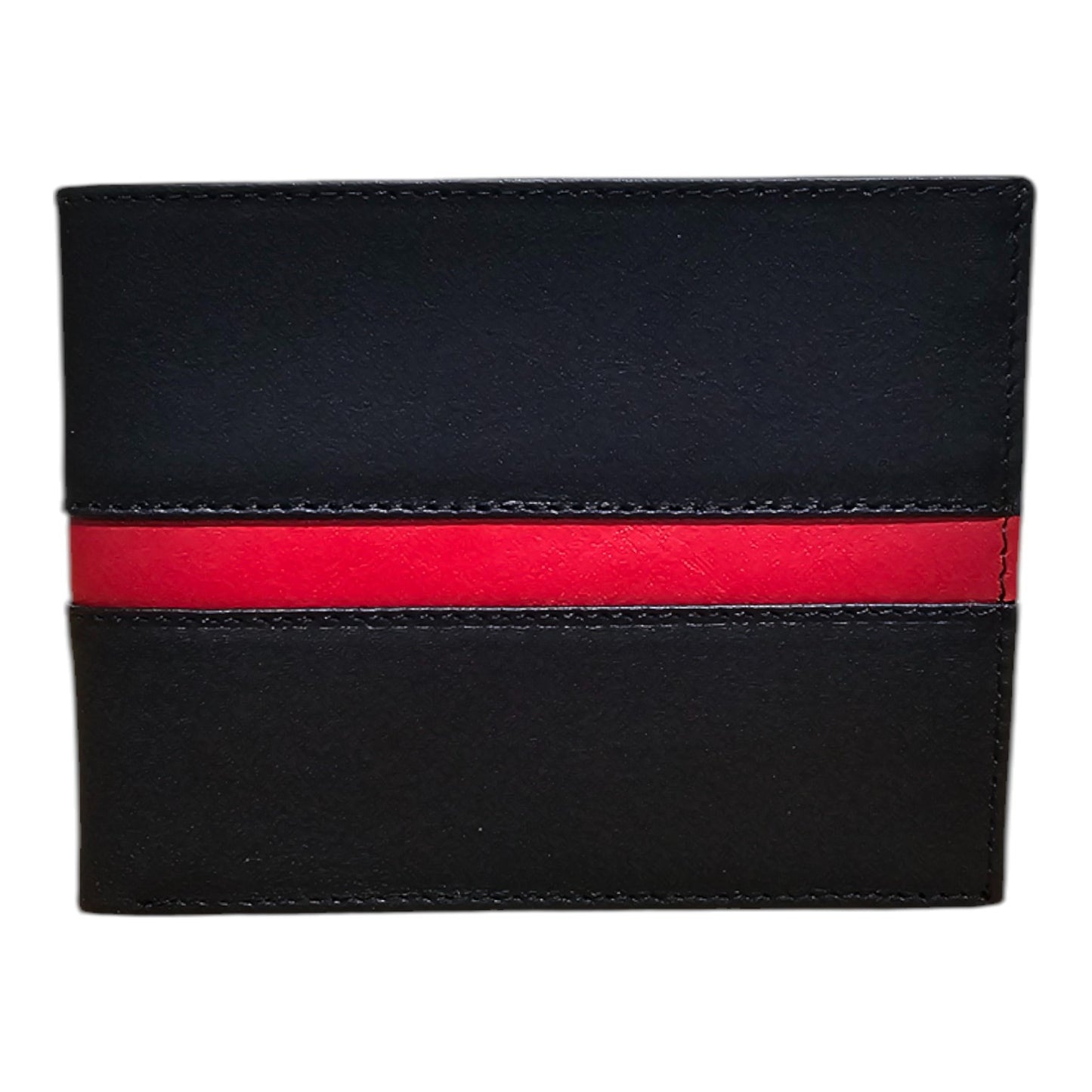 CARTERA FRANJA HORIZONTAL CENTRO NEGRO ROJO