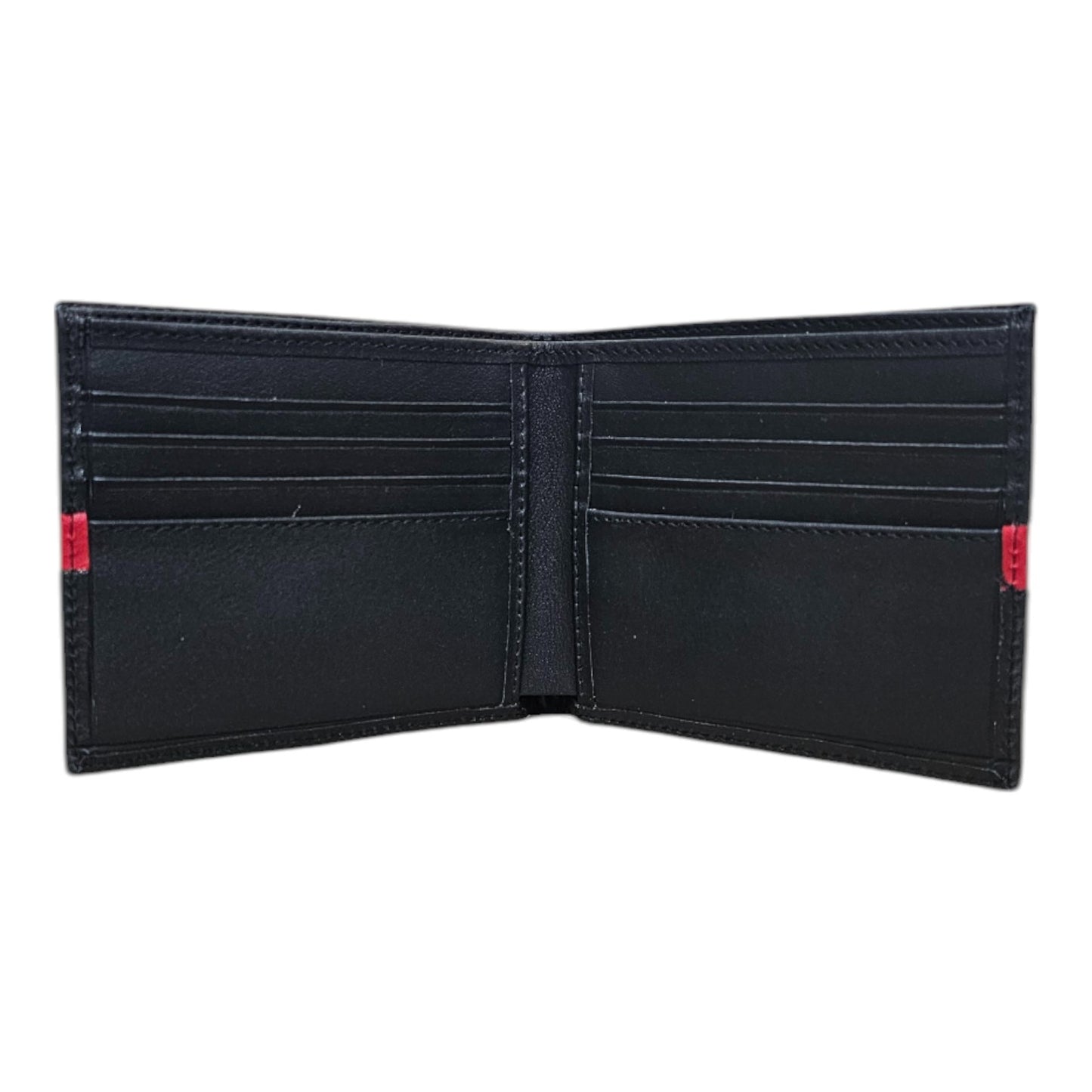 CARTERA FRANJA HORIZONTAL CENTRO NEGRO ROJO