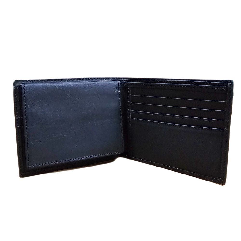 CARTERA CLASICA CON SOLAPA PIEL NEGRO