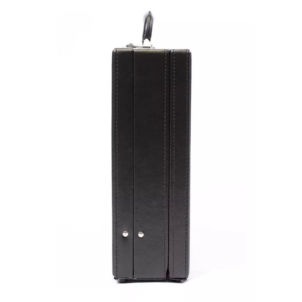 PORTAFOLIO EXPANDIBLE NEGRO CHAPA PLATA (VNG-22)