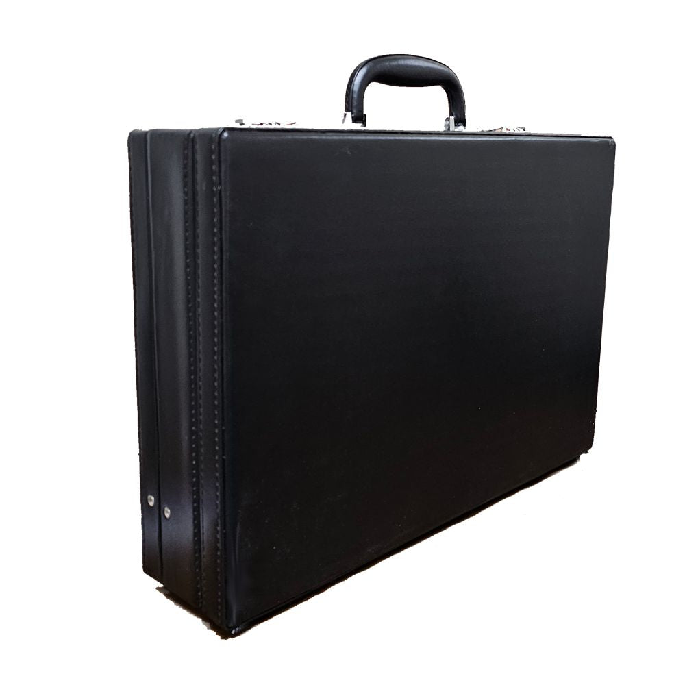 PORTAFOLIO EXPANDIBLE NEGRO CHAPA PLATA (VNG-22)