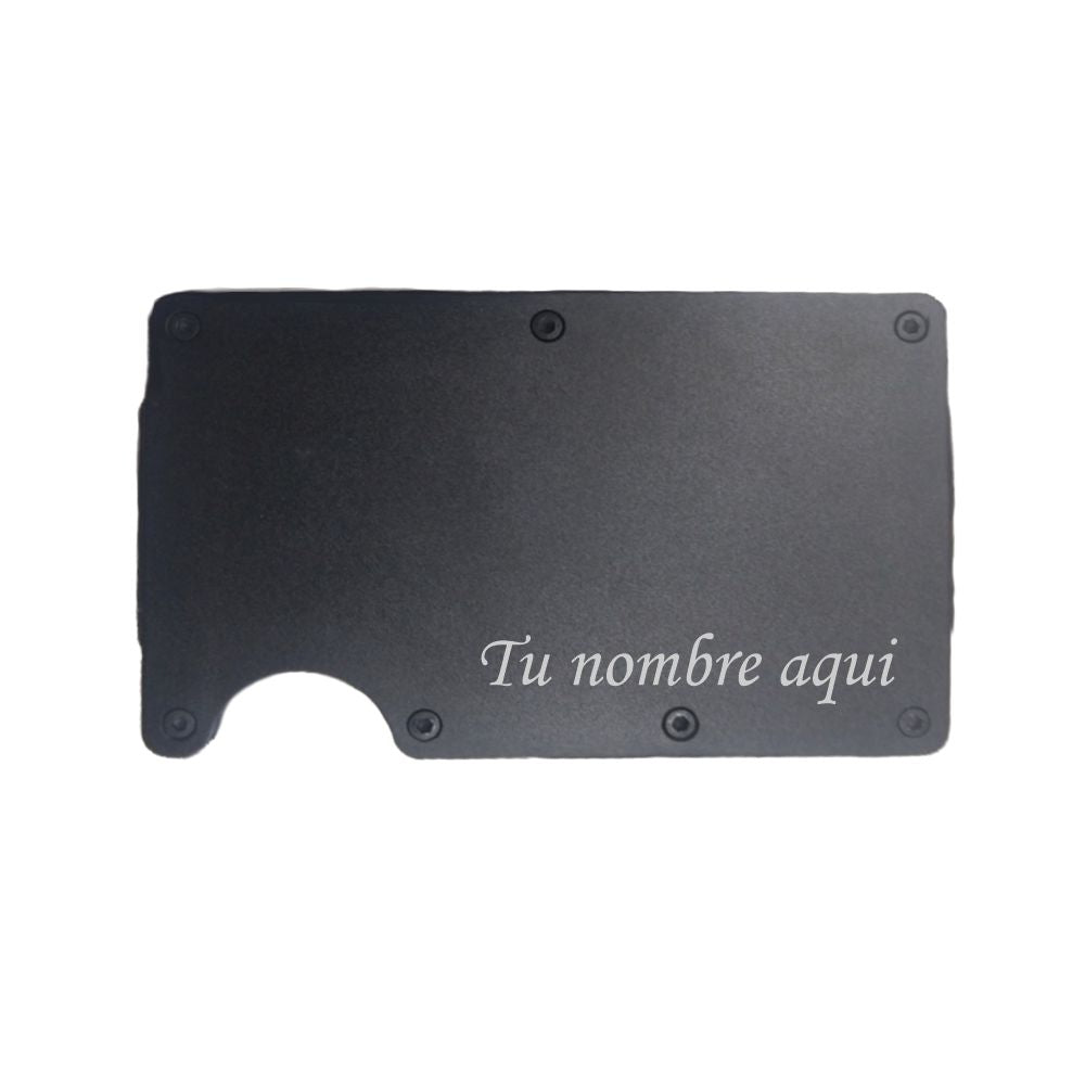 TARJETERO METALICO CON CLIP NEGRO