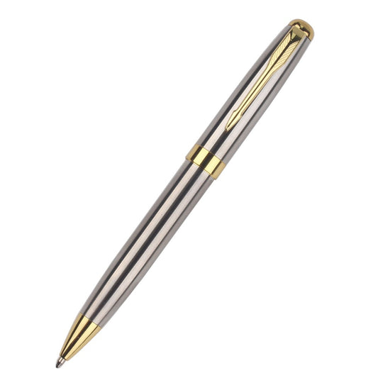 BOLIGRAFO ACERO INOX C/DORADO (SHB-1051)