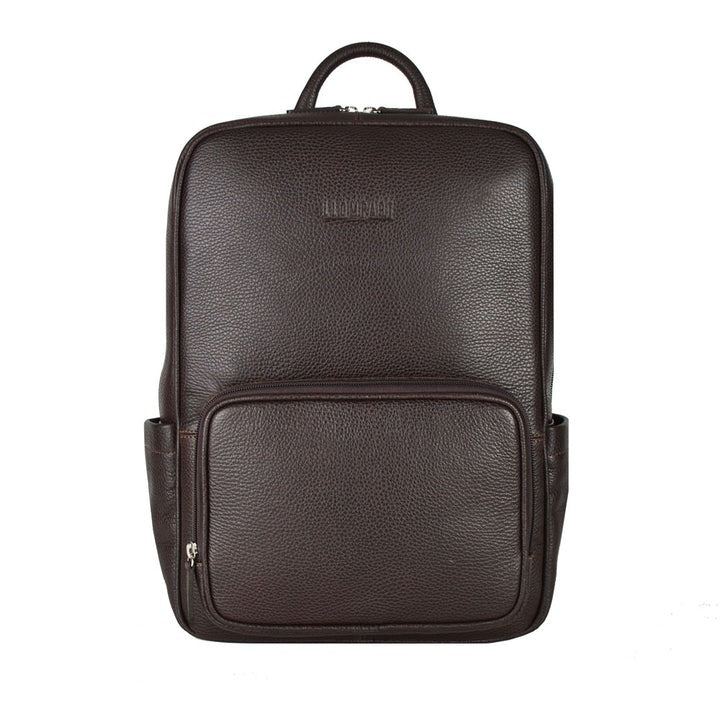 MOCHILA DE PIEL SLIM CAFE OBSCURO (LL2216 CO)