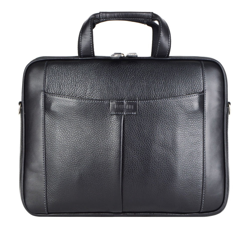 PORTAFOLIO PARA LAPTOP SENCILLO PIEL NEGRO 13 PULGADAS (2098PPTN)