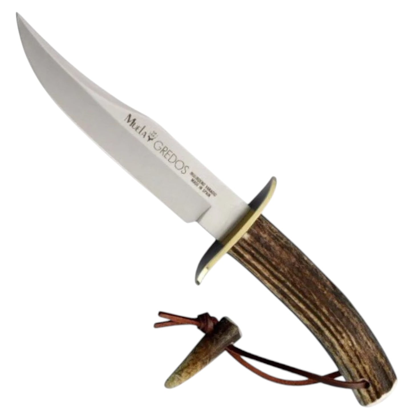 CUCHILLO DE MONTE HOJA DE 16 cm 265 gr Y MANGO DE CIERVO (500607)