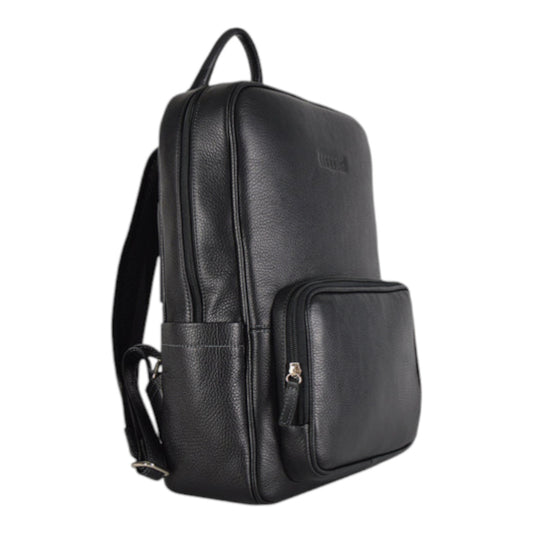 MOCHILA DE PIEL SLIM NEGRA (LL2216 NE)