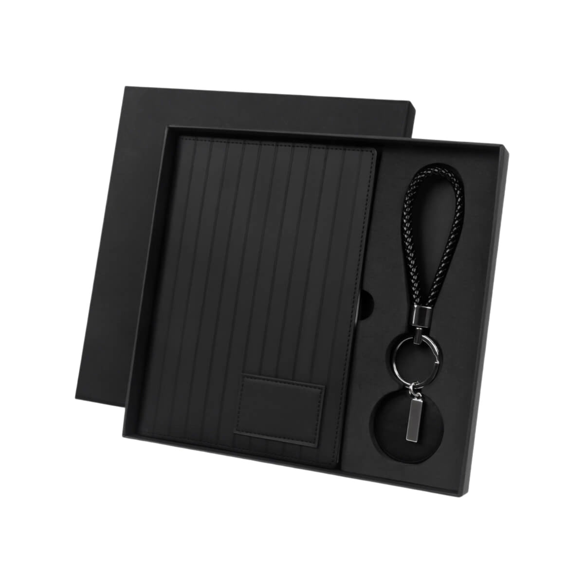 SET DE LIBRETA REKI NEGRO (HL9069 N) - Set ejecutivo con opción de grabado láser - Casa Ortiz