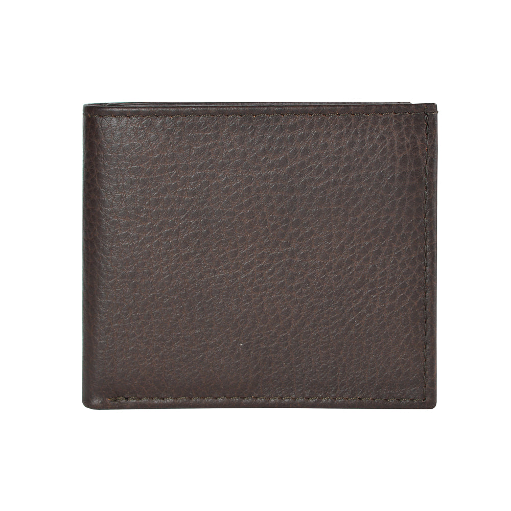 CARTERA MIXTA DE PIEL CAFE (LL6001)