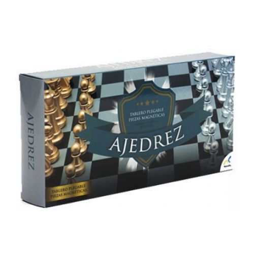 AJEDREZ MAGNETICO PIEZAS DORADAS Y PLATAS (A-009)