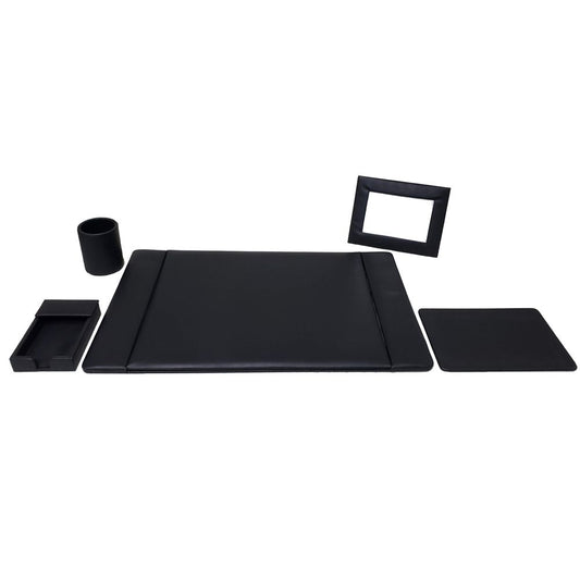 JUEGO DE ESCRITORIO PIEL NEGRO N.6