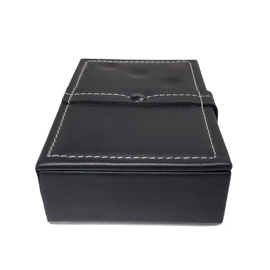 DOMINO CLASICO ESTUCHE PIEL NEGRO