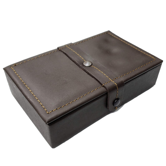 DOMINO CLASICO ESTUCHE PIEL CAFE