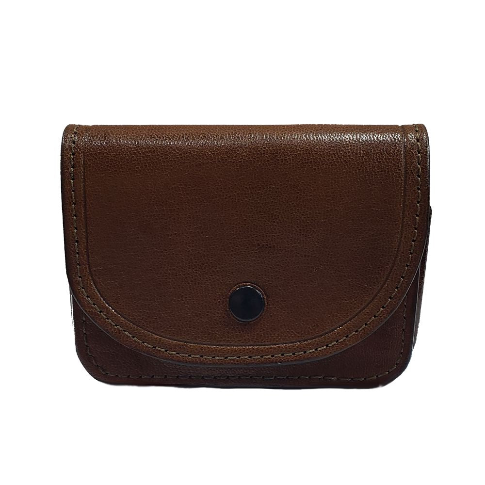 MONEDERO Y TARJETERO BROCHE P/CINTO CAFE