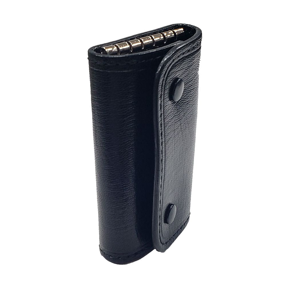 PORTA LLAVE DE 6 GANCHOS PIEL NEGRA