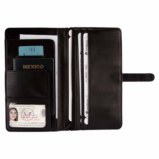 PORTA PASAPORTE VINIL C/BROCHE LUYOU (M 80780)