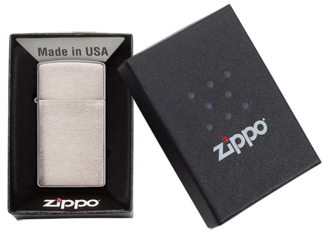 ZIPPO SLIM BRUSHED (1600)