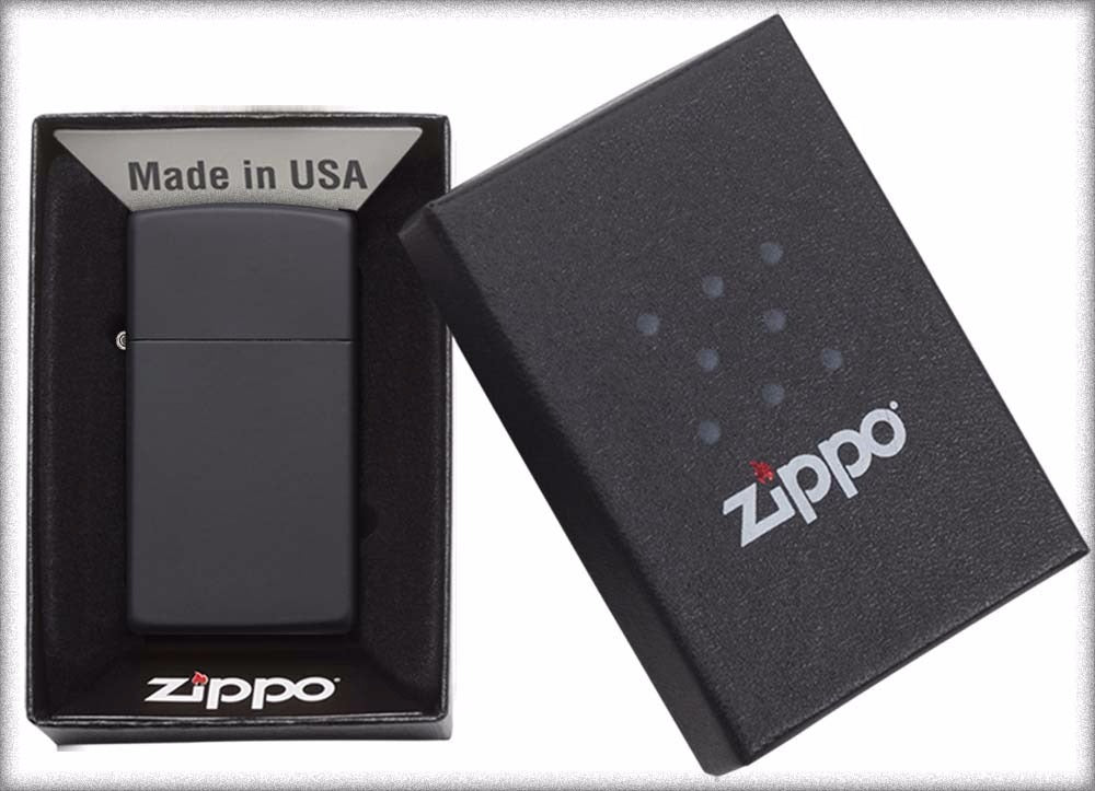 ZIPPO SLIM NEGRO MATTE (1618)