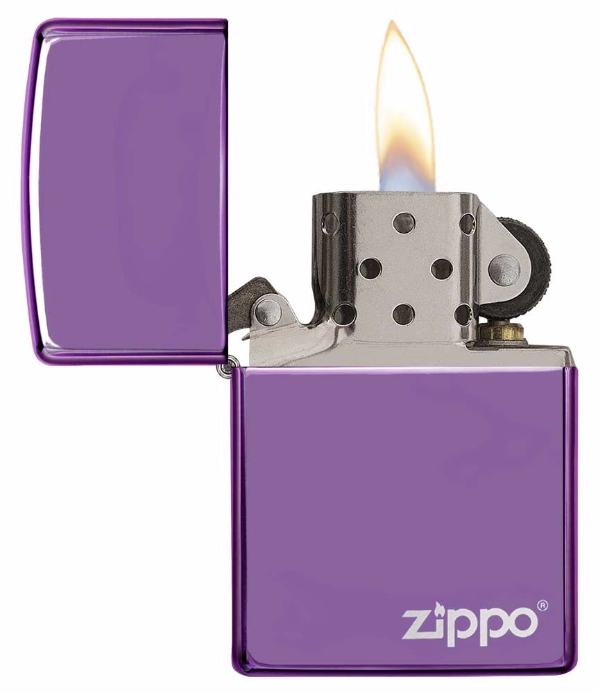 ZIPPO ABYSS MORADO BRILLANTE CON LOGO (24747ZL)