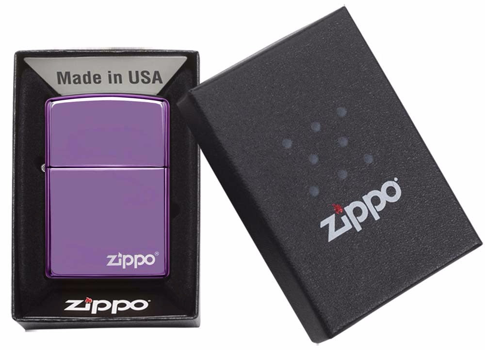 ZIPPO ABYSS MORADO BRILLANTE CON LOGO (24747ZL)