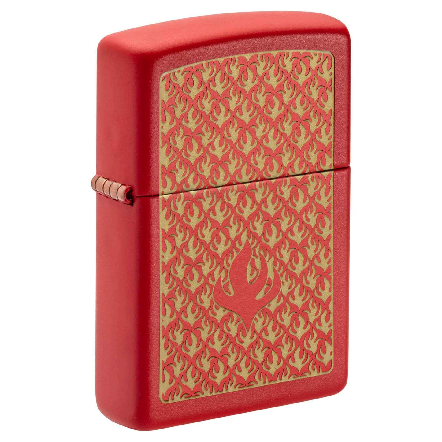 ZIPPO ROJO PATRON DE FLAMAS (MZ49573)