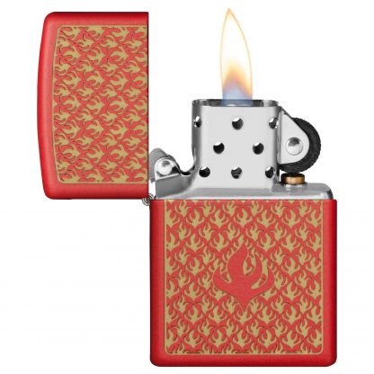 ZIPPO ROJO PATRON DE FLAMAS (MZ49573)