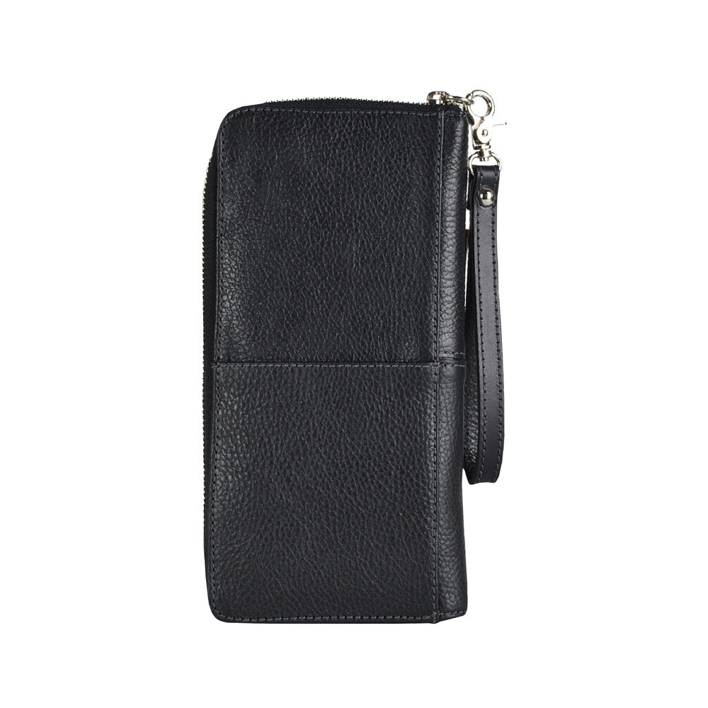 ORGANIZADOR DE VIAJE EN PIEL NEGRO (LL1055)