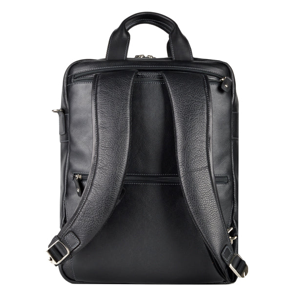 BACK PACK CLASICA DE PIEL NEGRO (LL2088)