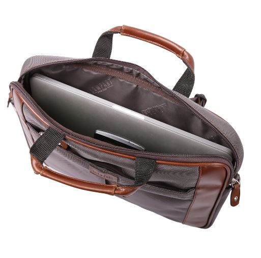PORTAFOLIO PARA LAPTOP SENCILLO BALLISTIC CON PIEL CAFE 13 PULGADAS (LL2098)