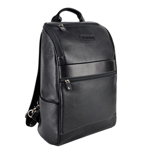BACKPACK DE PIEL NEGRO PARA LAPTOP 15 PULGADAS (LL2177)