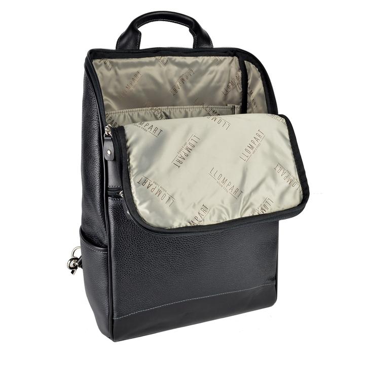 BACKPACK DE PIEL NEGRO PARA LAPTOP 15 PULGADAS (LL2177)