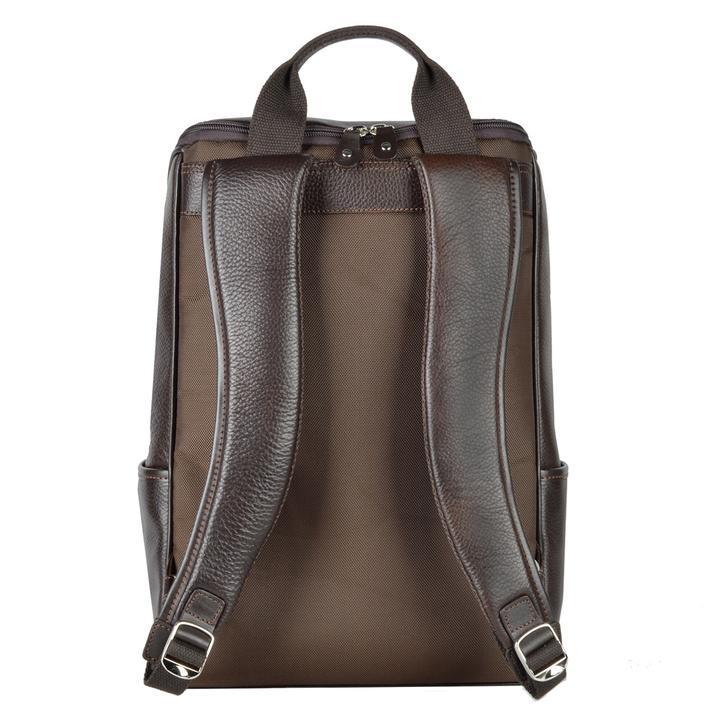 BACKPACK DE PIEL CAFE PARA LAPTOP 15 PULGADAS (LL2177)