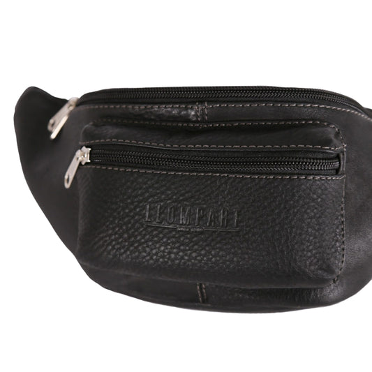 CANGURERA CLASICA DE PIEL NEGRO (LL5290)