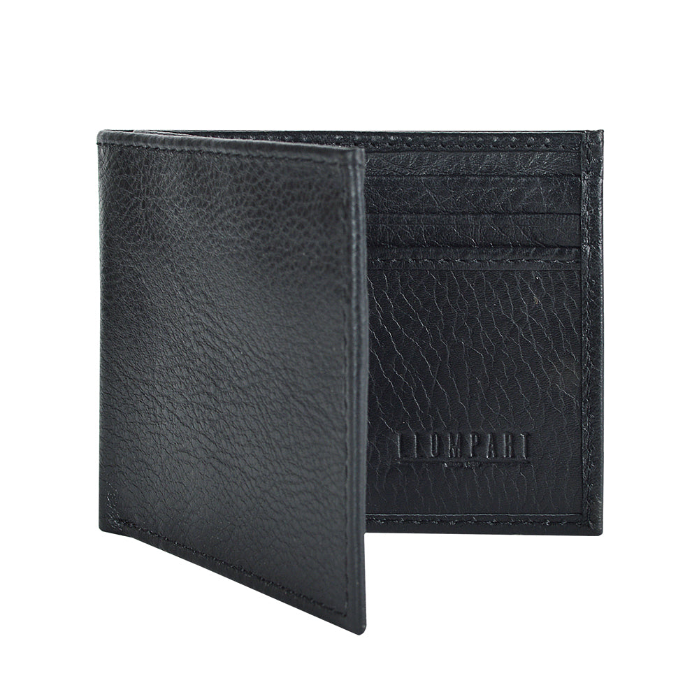 CARTERA MIXTA DE PIEL NEGRO (LL6001)