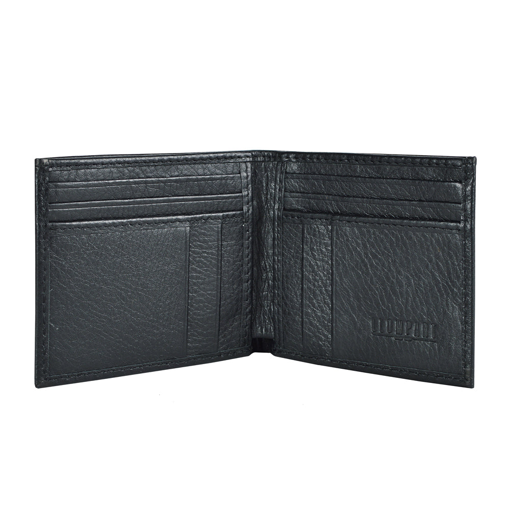 CARTERA MIXTA DE PIEL NEGRO (LL6001)