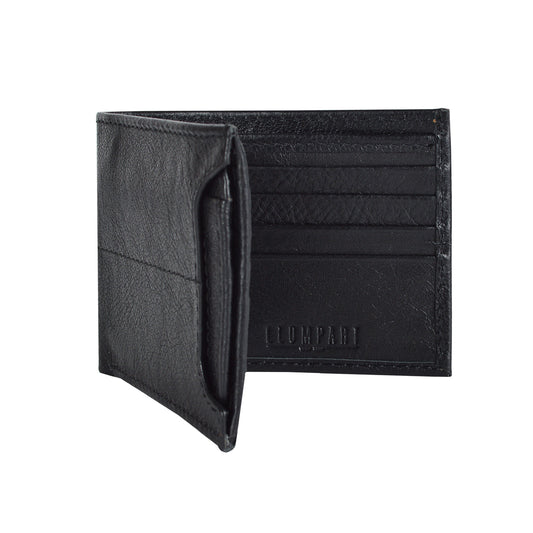 CARTERA CON TARJETERO EXTERIOR EN PIEL NEGRO (6004)