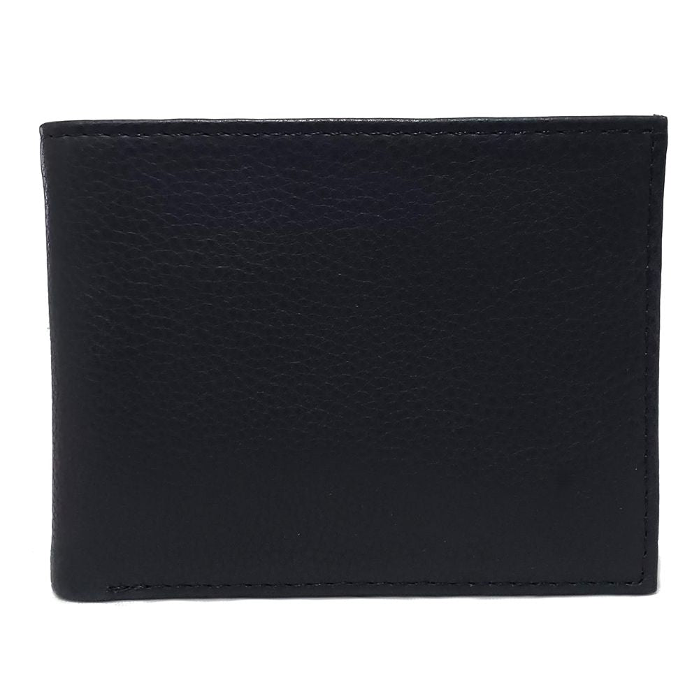 BILLETERA PERRY ELLIS CON SOLAPA HORIZONTAL EN PIEL NEGRO (L77-0081-1)