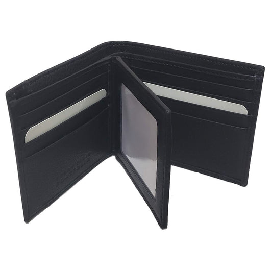 BILLETERA PERRY ELLIS FRANJA COSTADO DERECHO EN PIEL NEGRO (L77-0125-1)