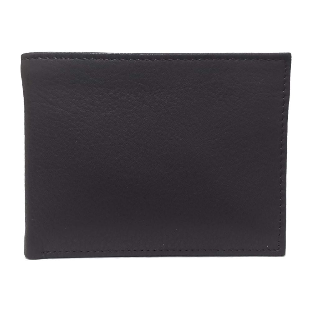 BILLETERA PERRY ELLIS CLASICA CON SOLAPA EN PIEL NEGRO (L77-0071-1)