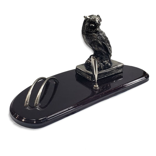 TARJETERO MEDIA LUNA BUHO CON LIBRO