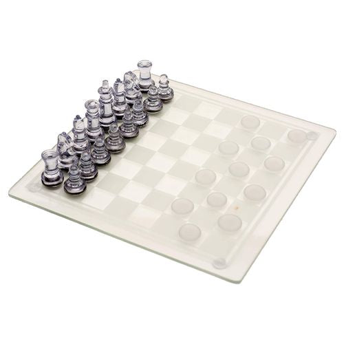 AJEDREZ VIDRIO Y DAMAS (A-590)