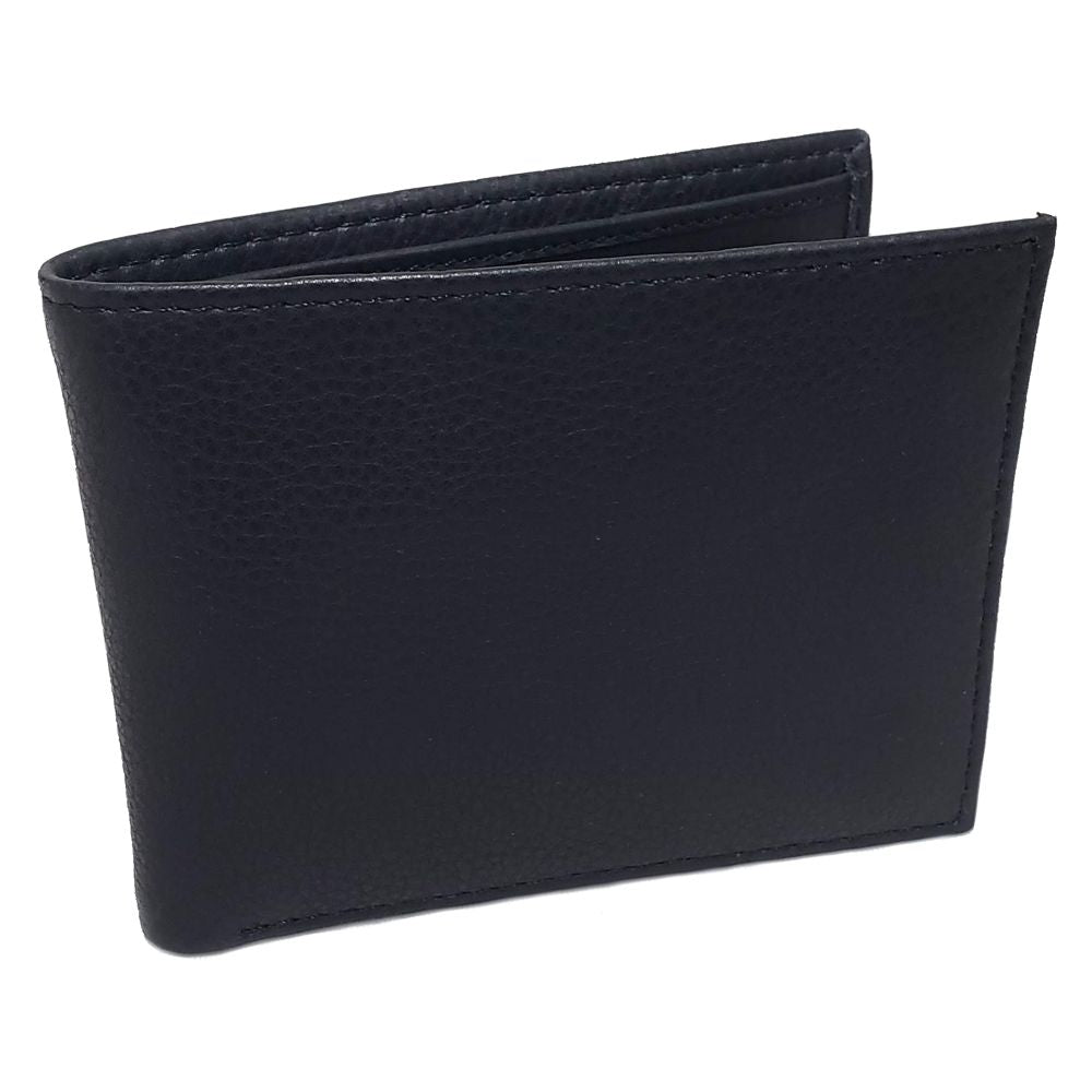 BILLETERA PERRY ELLIS CON SOLAPA HORIZONTAL EN PIEL NEGRO (L77-0081-1)