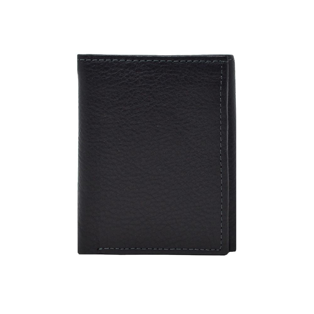 CARTERA TRIPLE EN PIEL NEGRO (6003)