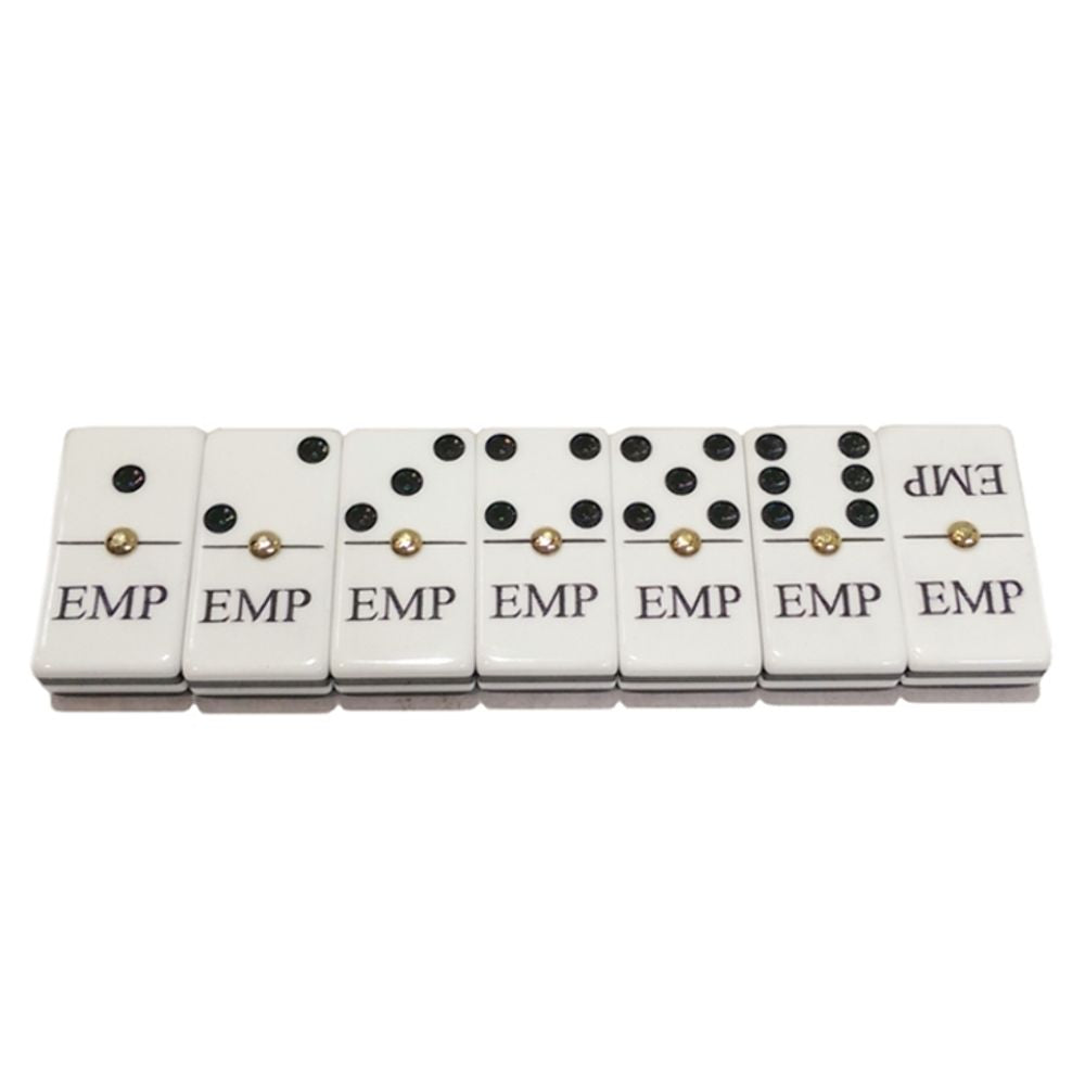 DOMINO CLASICO ESTUCHE PIEL CAFE