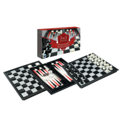 JUEGO 3 EN 1 AJEDREZ DAMAS CHINAS BACKGAMMON (D-018)