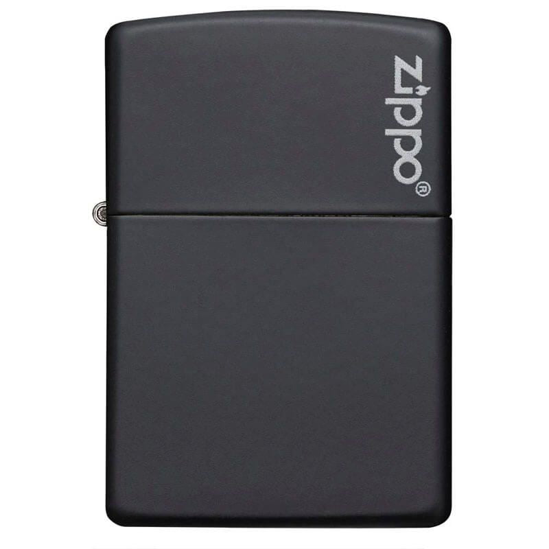 ZIPPO NEGRO MATTE CON LOGO (218ZL)