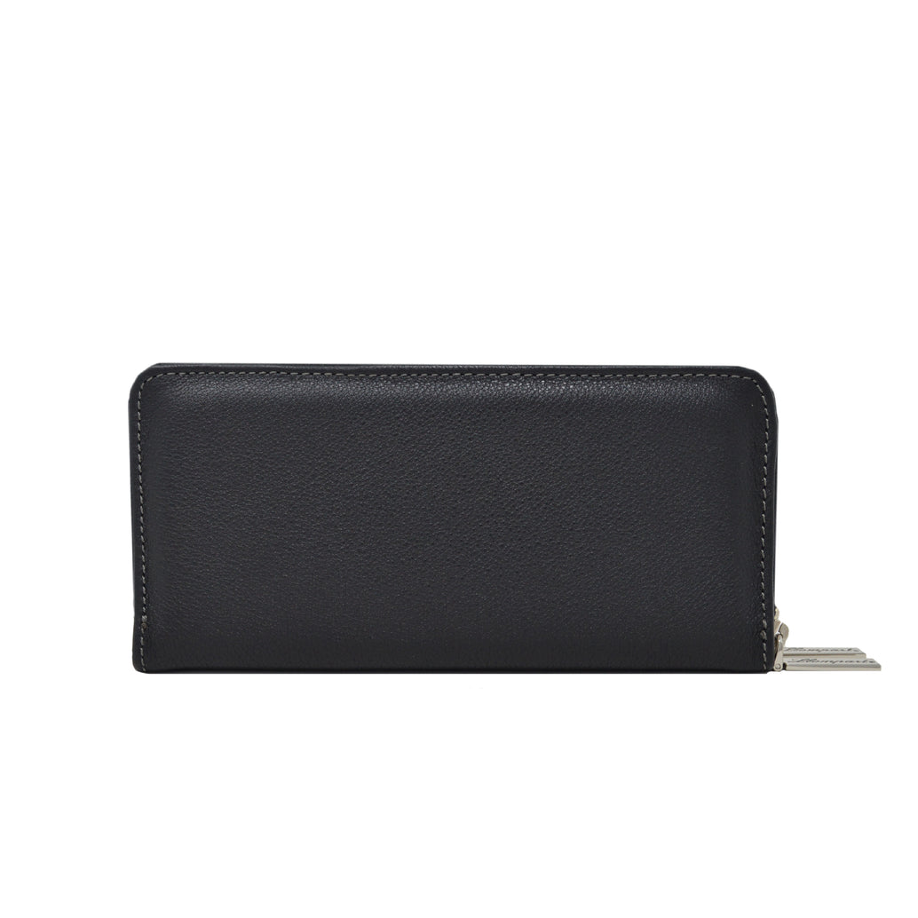 CARTERA DE PIEL PARA DAMA NEGRO (LL-2020)