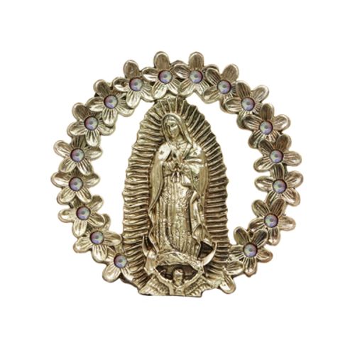 VIRGEN GUADALUPE ARO DORADA CON PIEDRA (VGADPP)