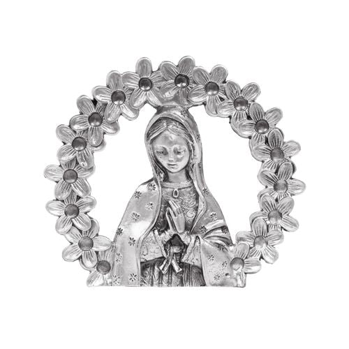 VIRGEN GUADALUPE ARO 1/2 CUERPO PLATA CON PIEDRA (VGMCP)