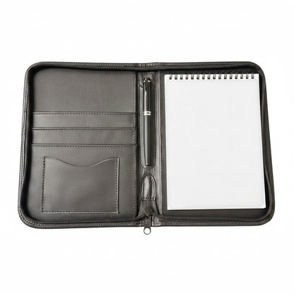CARPETA MEDIA CARTA CON RECETARIO PIEL NEGRO (397)